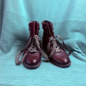 Anthropologie Sam Edelman women’s Darrah Burgundy leather boots